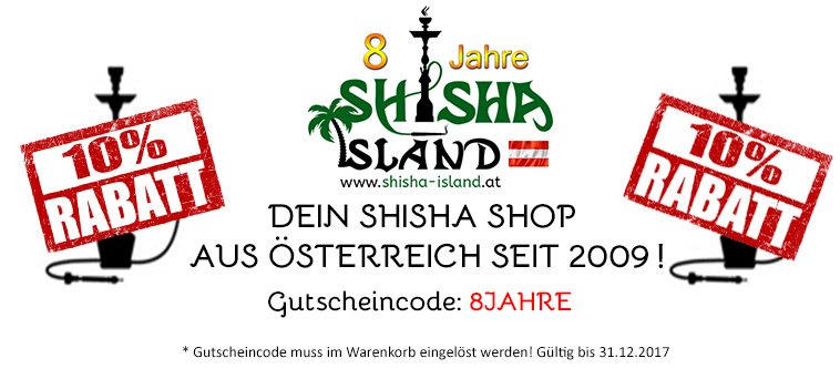 Shisha Island 8 Jahre